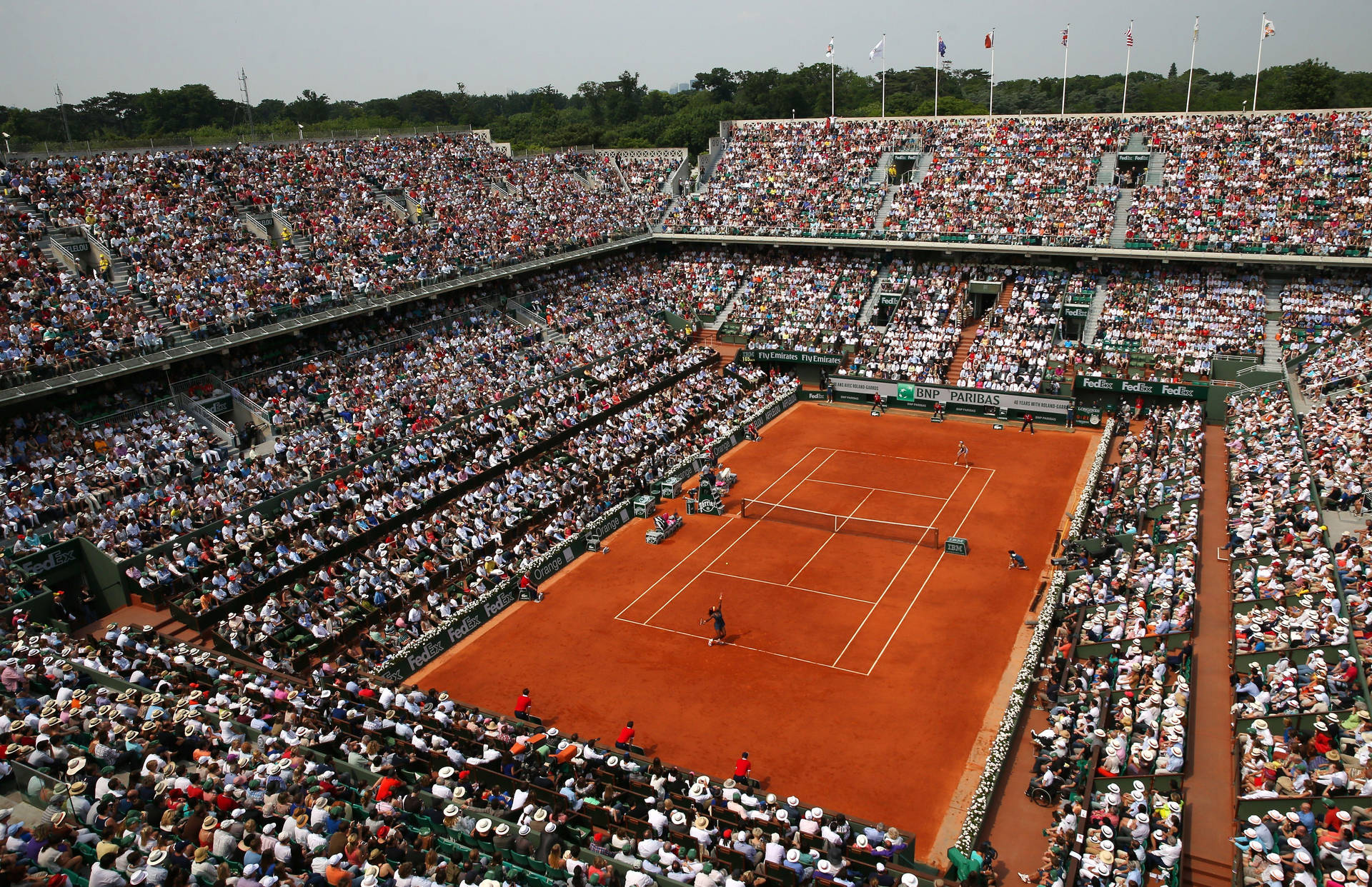 French Open Tennis Arena Wallpaper