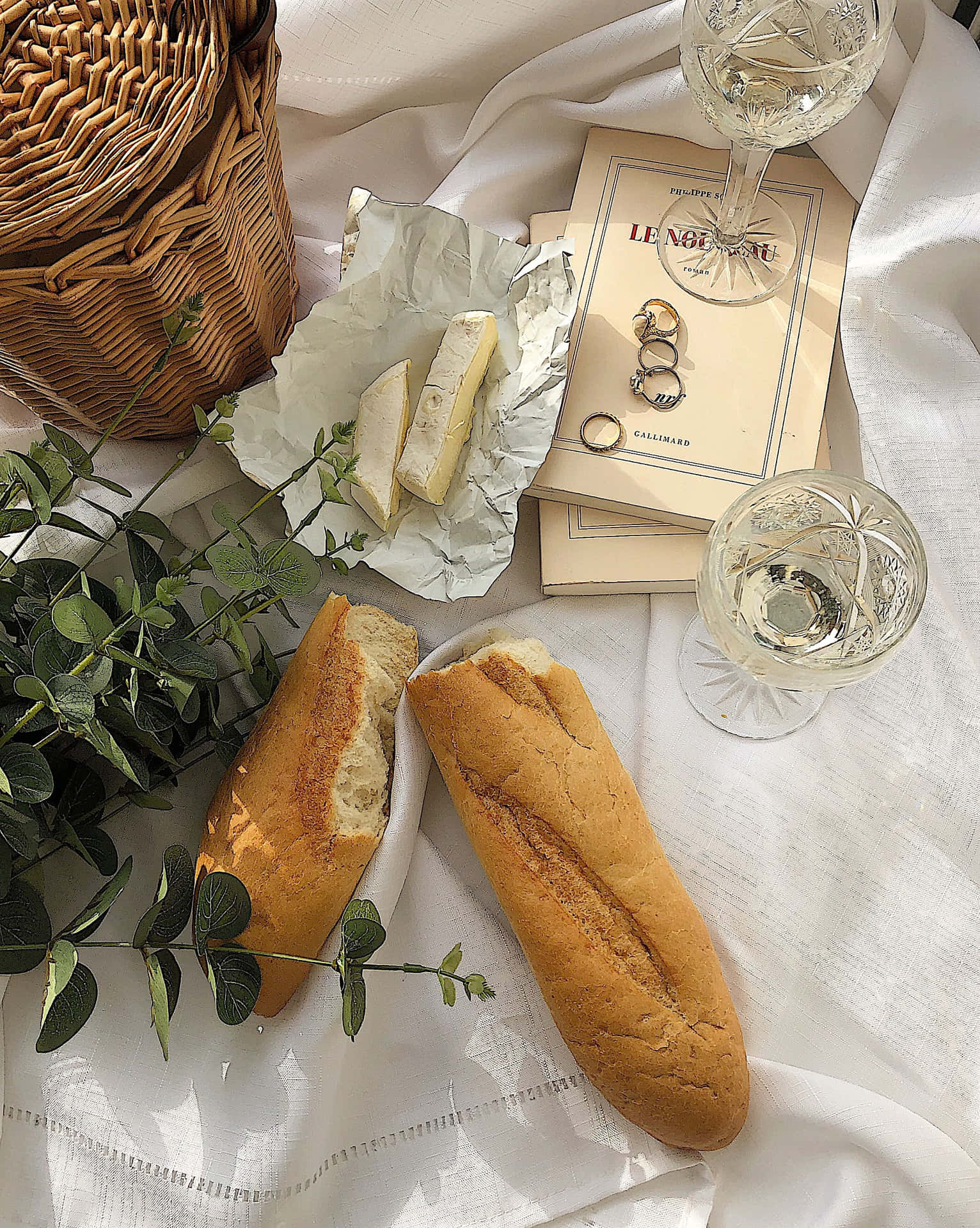 French Baguette On Dinner Table Picture