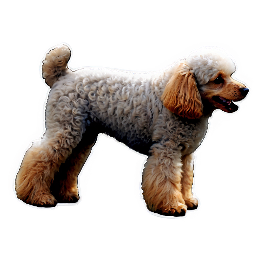 French Poodle Outline Png 06112024 PNG