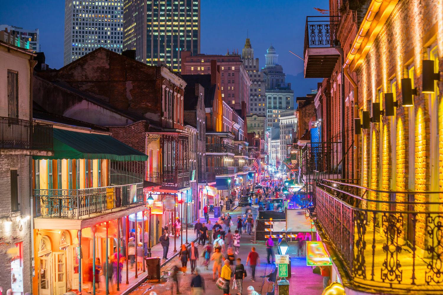 "Illuminated Street in the French Quarter" Wallpaper