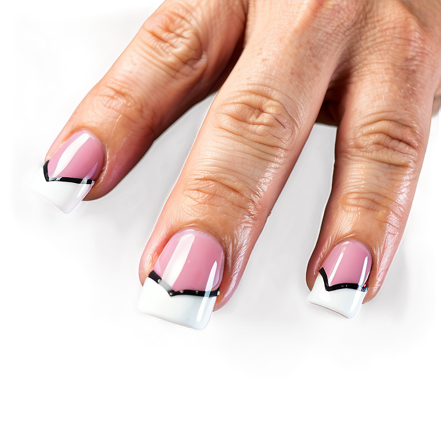 French Tip Acrylic Nails Png 4 PNG