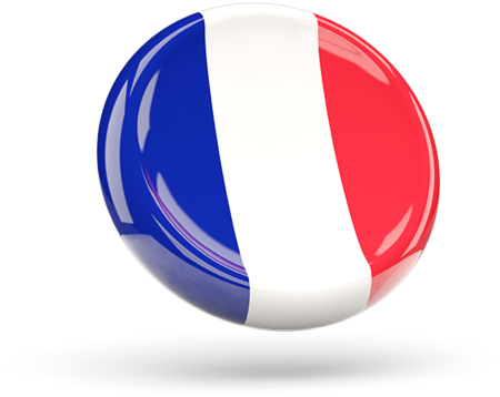 French Tricolor Ball Shiny Reflection PNG