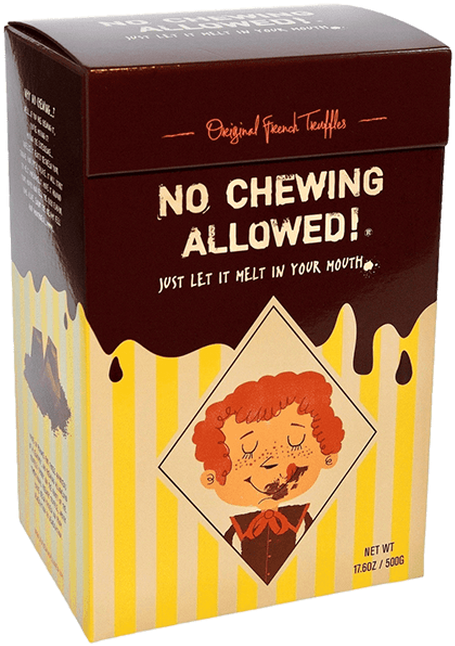 French Truffle Packaging No Chewing Allowed PNG
