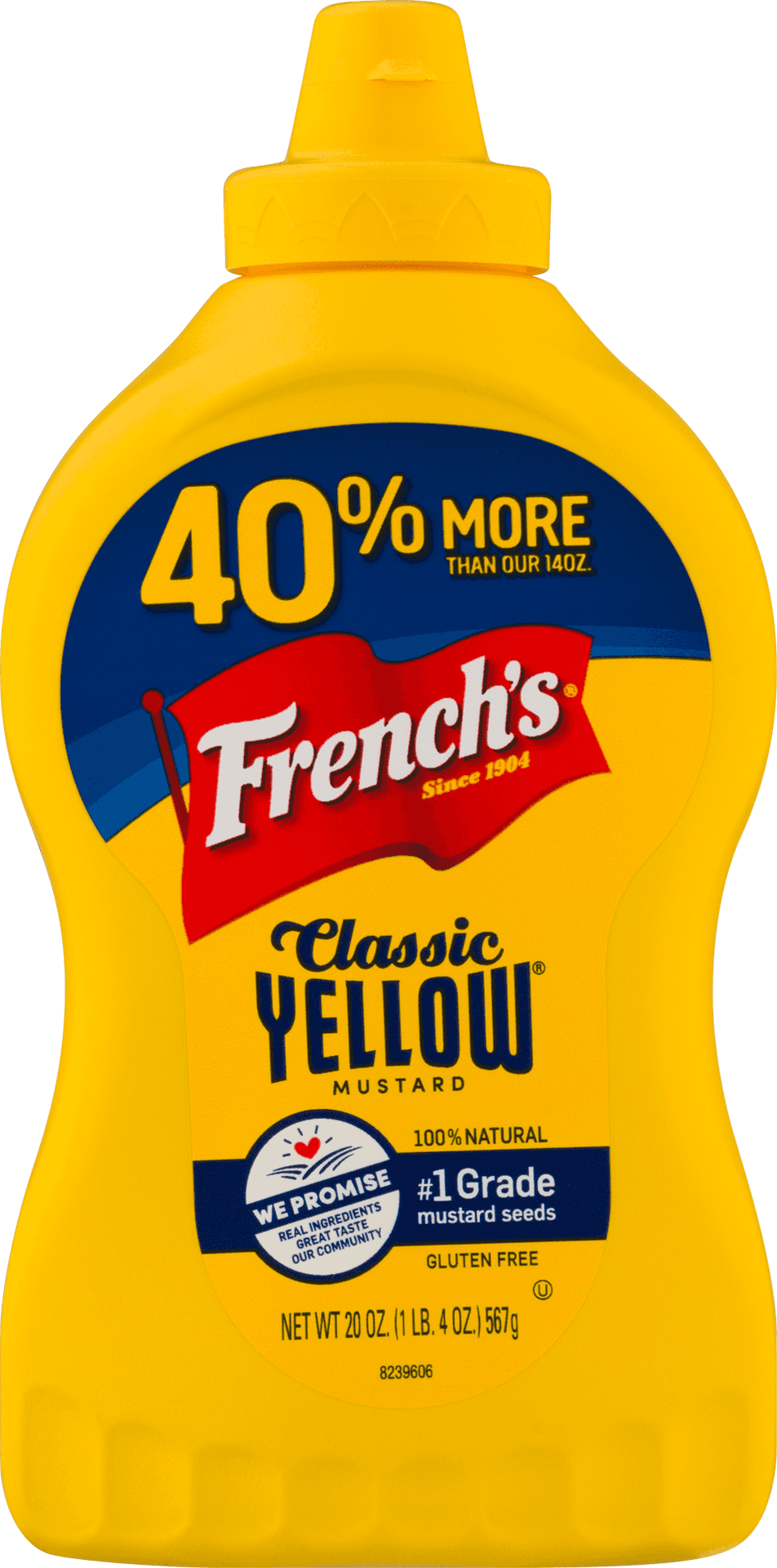 Frenchs Classic Yellow Mustard Bottle PNG