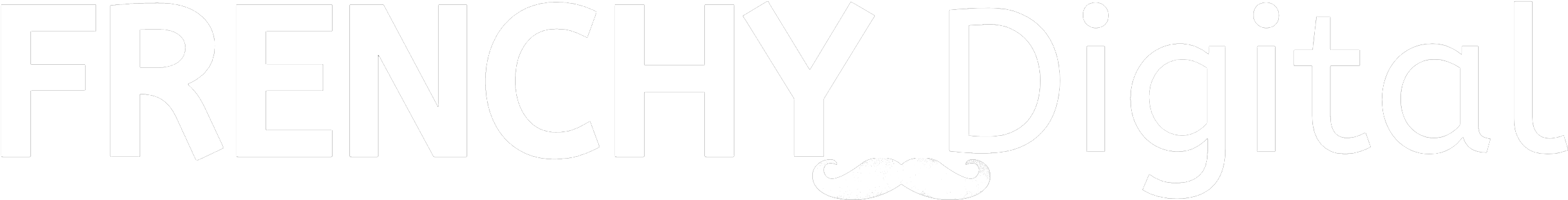 Frenchy Digital Logo With Moustache PNG