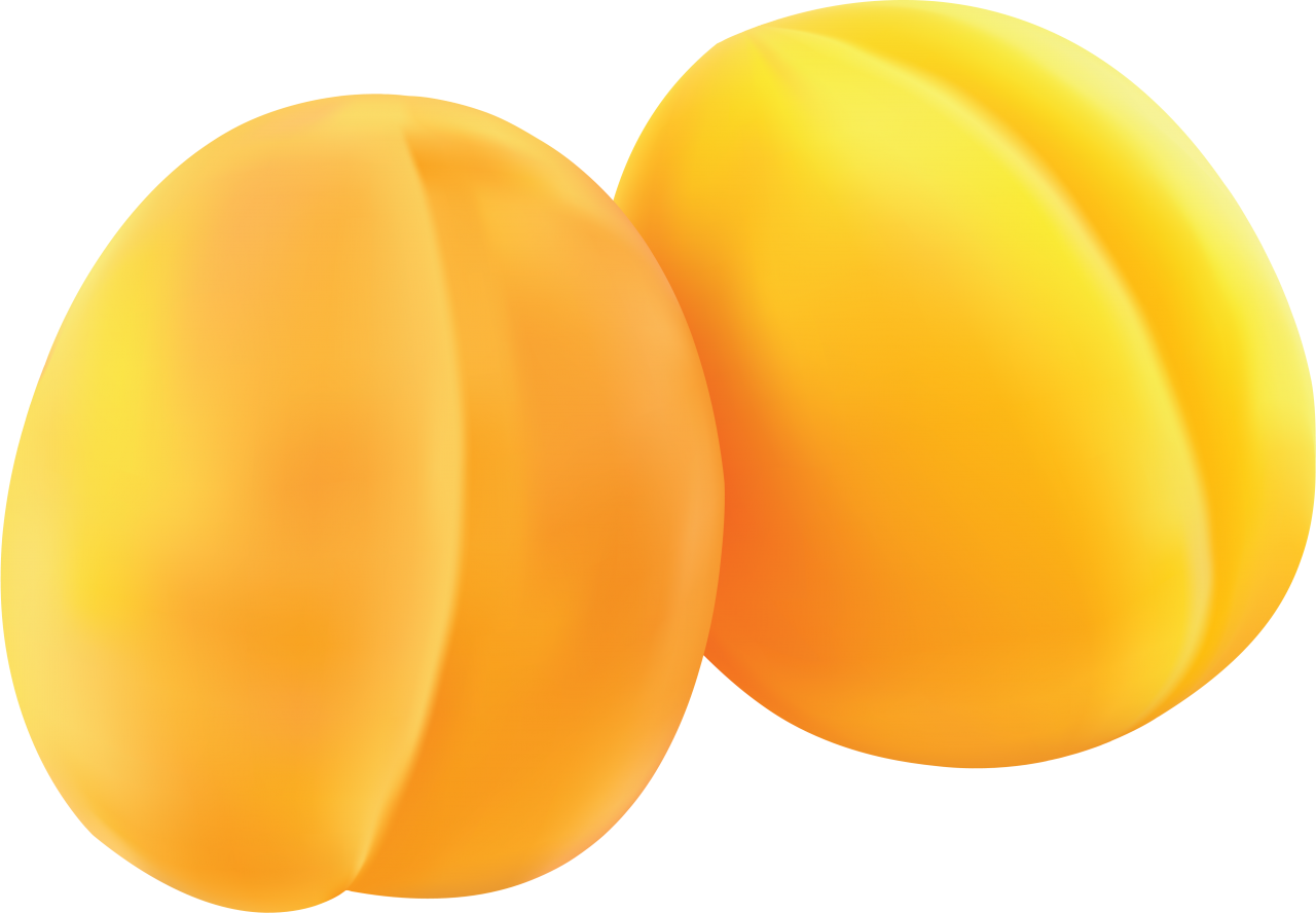 Fresh Apricots Illustration PNG