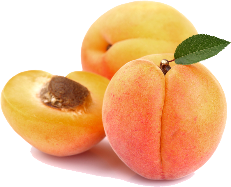 Fresh Apricots With Leaf PNG