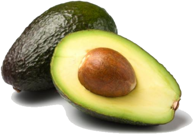 Fresh Avocado Halfand Whole PNG