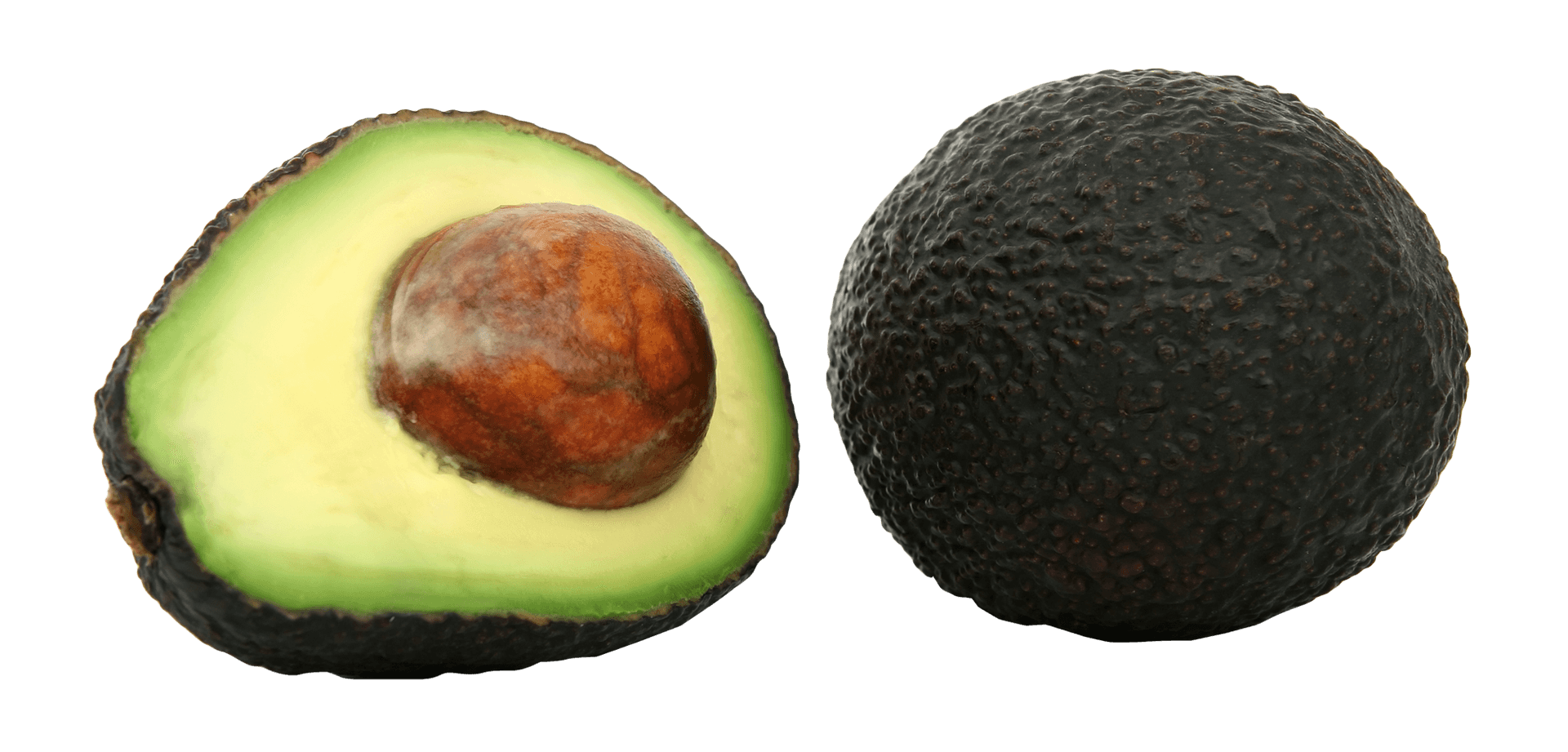 Fresh Avocado Halvedand Whole PNG