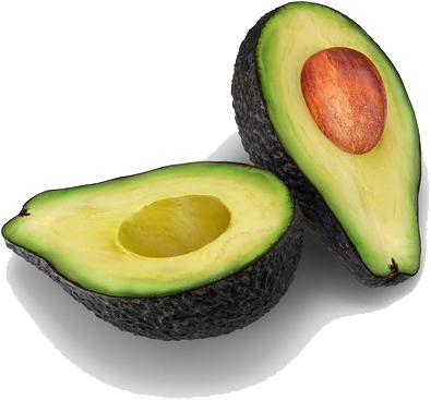 Fresh Avocado Halves Seed Visible PNG