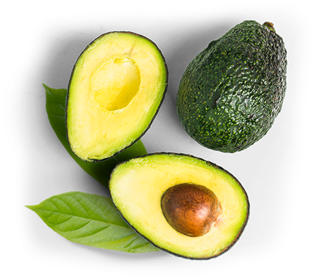 Fresh Avocado Halvesand Whole PNG