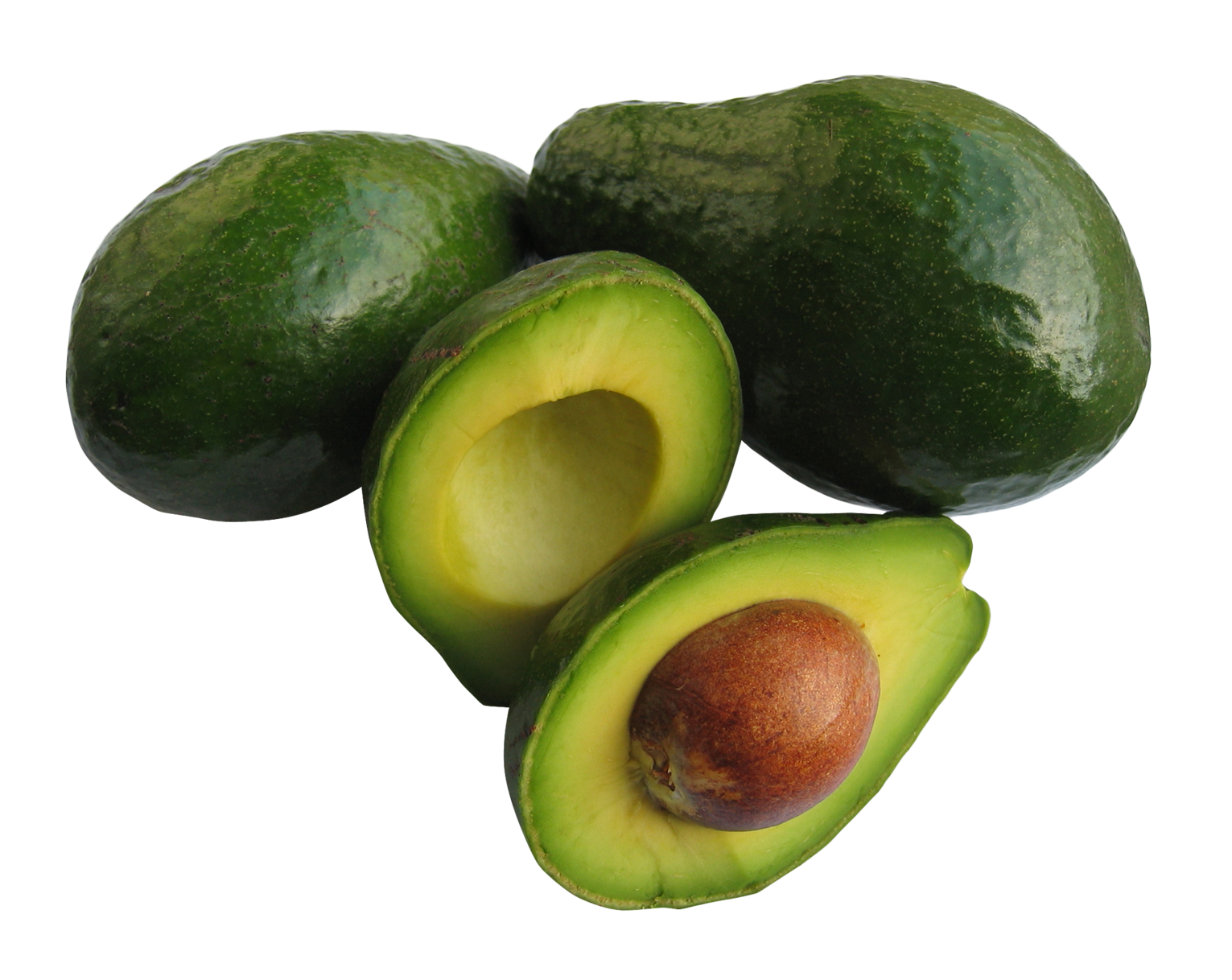 Fresh Avocado Halvesand Whole PNG