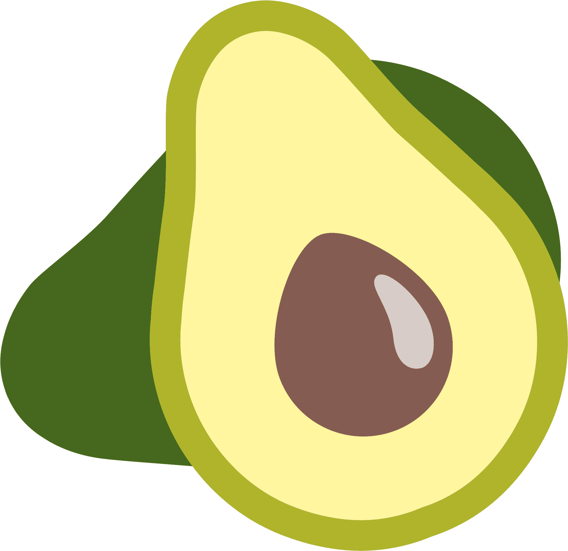 Fresh Avocado Illustration.png PNG