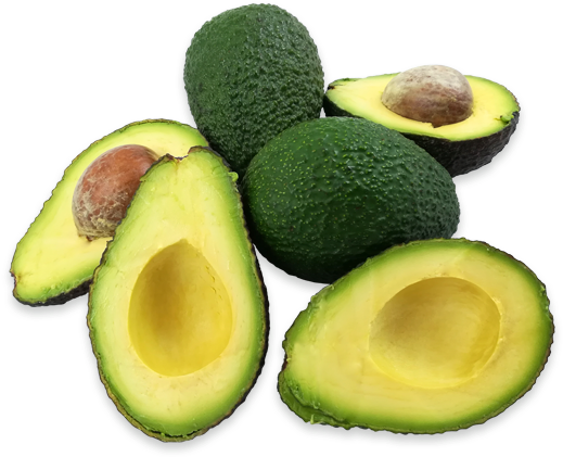 Fresh Avocado Variety Cutand Whole PNG