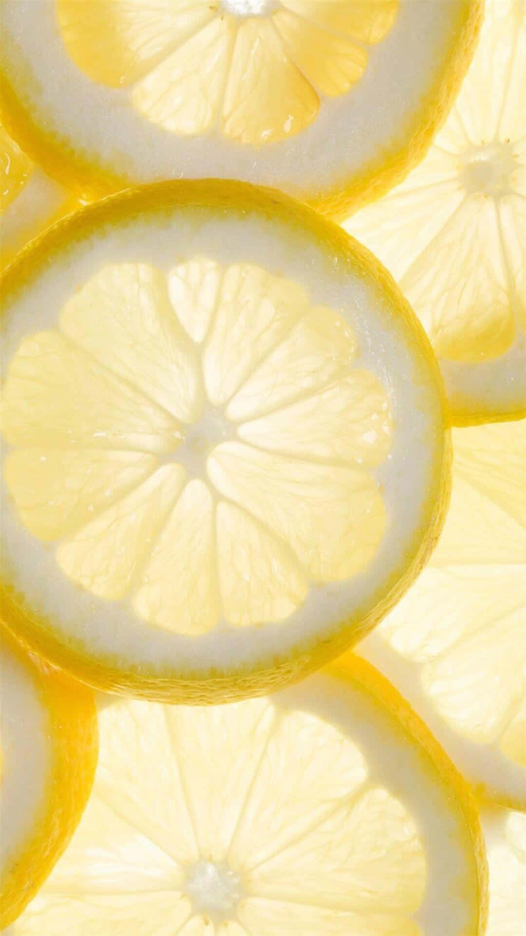 A Close Up Of Lemon Slices