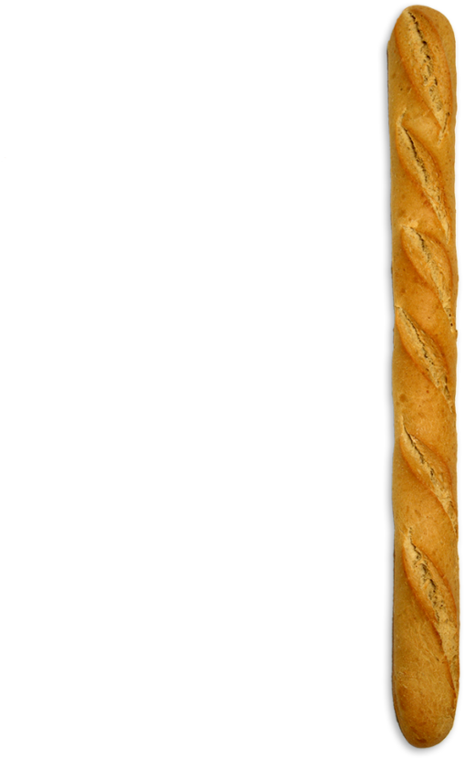 Fresh Baguette Isolatedon Teal Background PNG