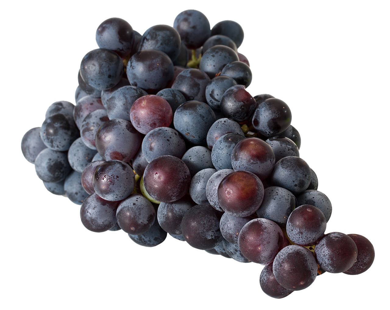 Fresh Black Grapes Cluster PNG