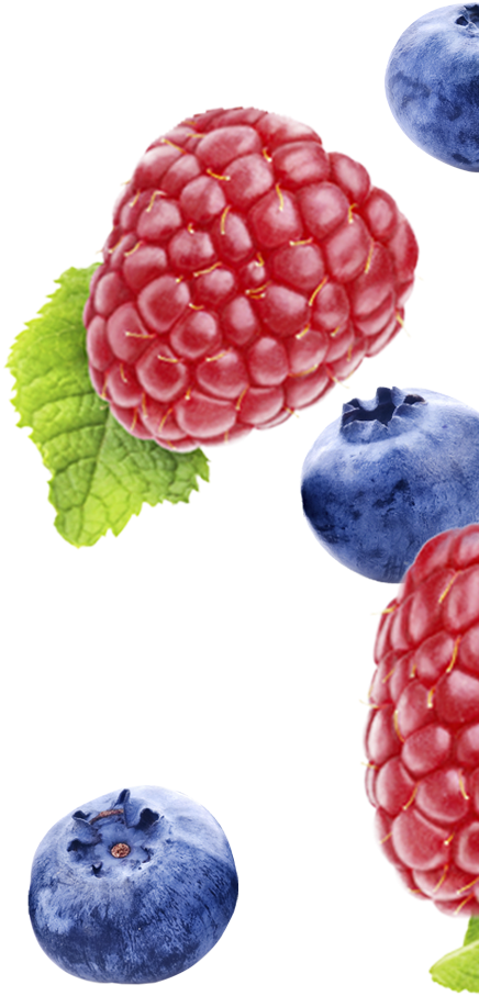 Fresh Blueberriesand Raspberry PNG