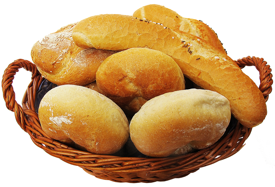 Fresh Breadin Wicker Basket PNG