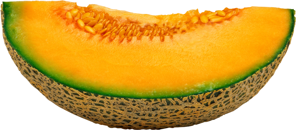 Fresh Cantaloupe Slice Transparent Background PNG