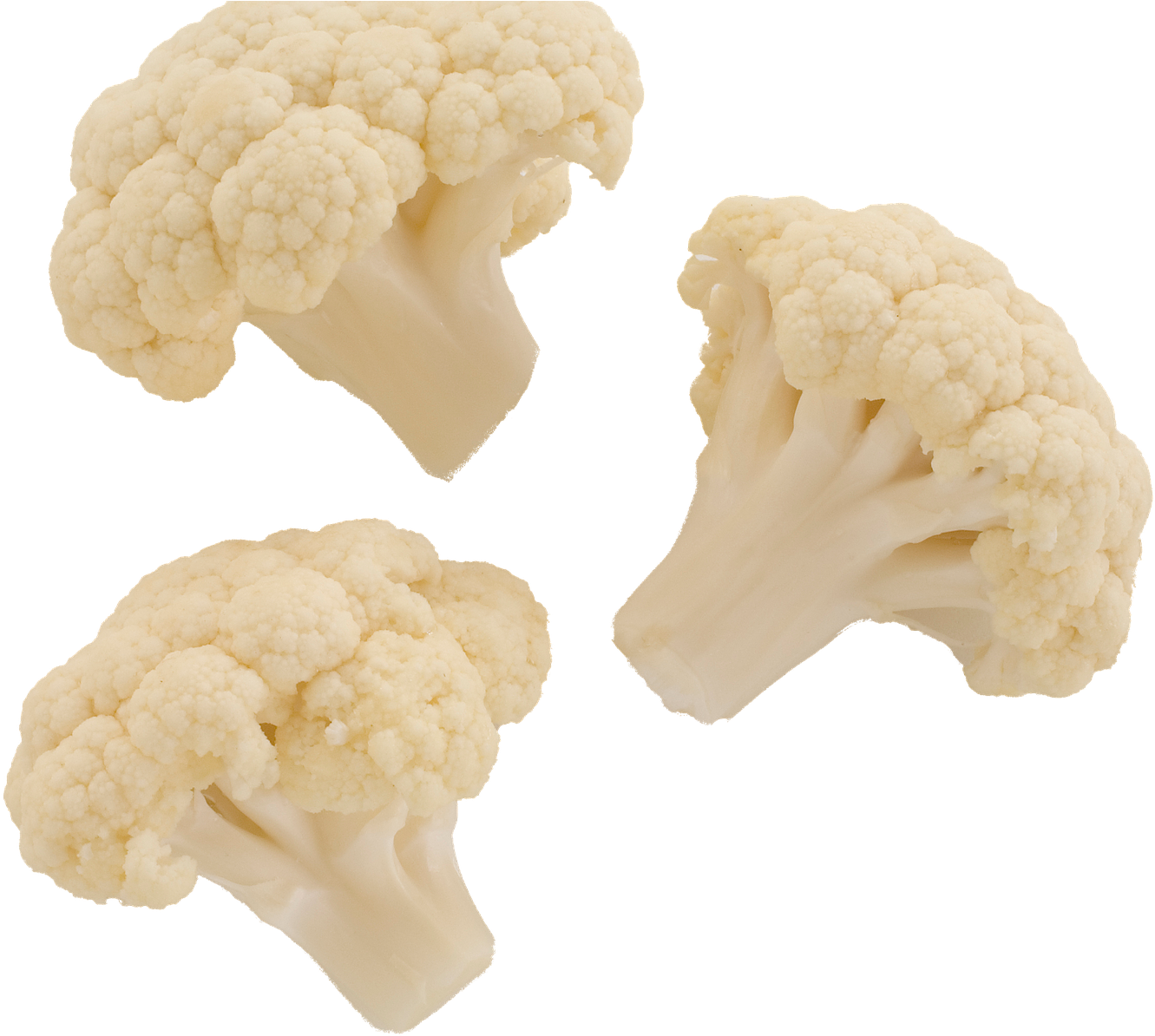 Fresh Cauliflower Pieces Isolated PNG