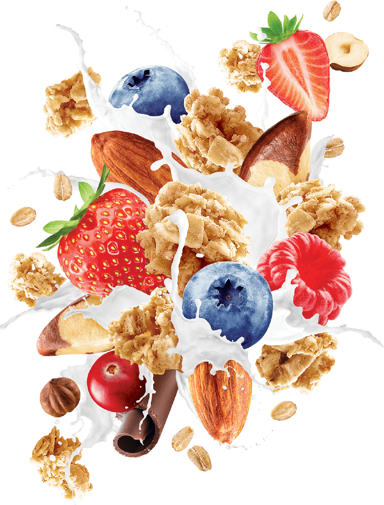 Fresh Cereal Fruit Splash PNG