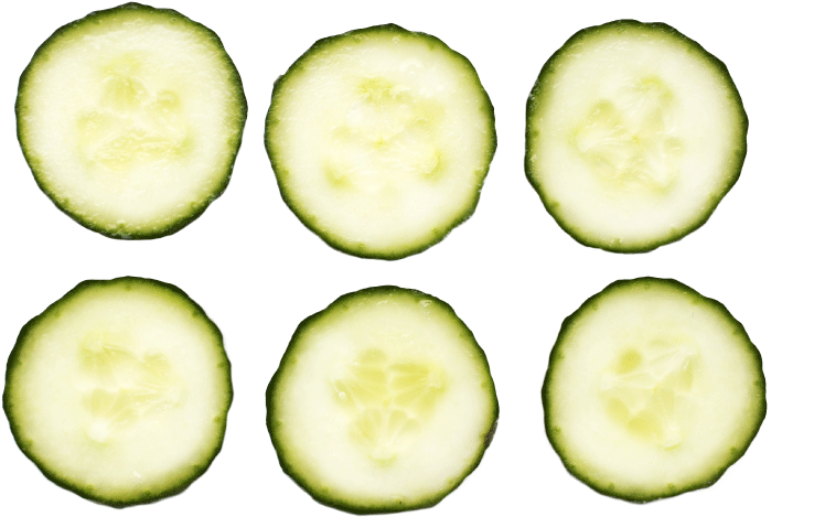Fresh Cucumber Slices Transparent Background PNG