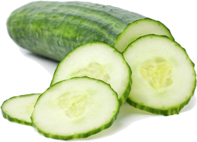 Fresh Cucumberand Slices.png PNG