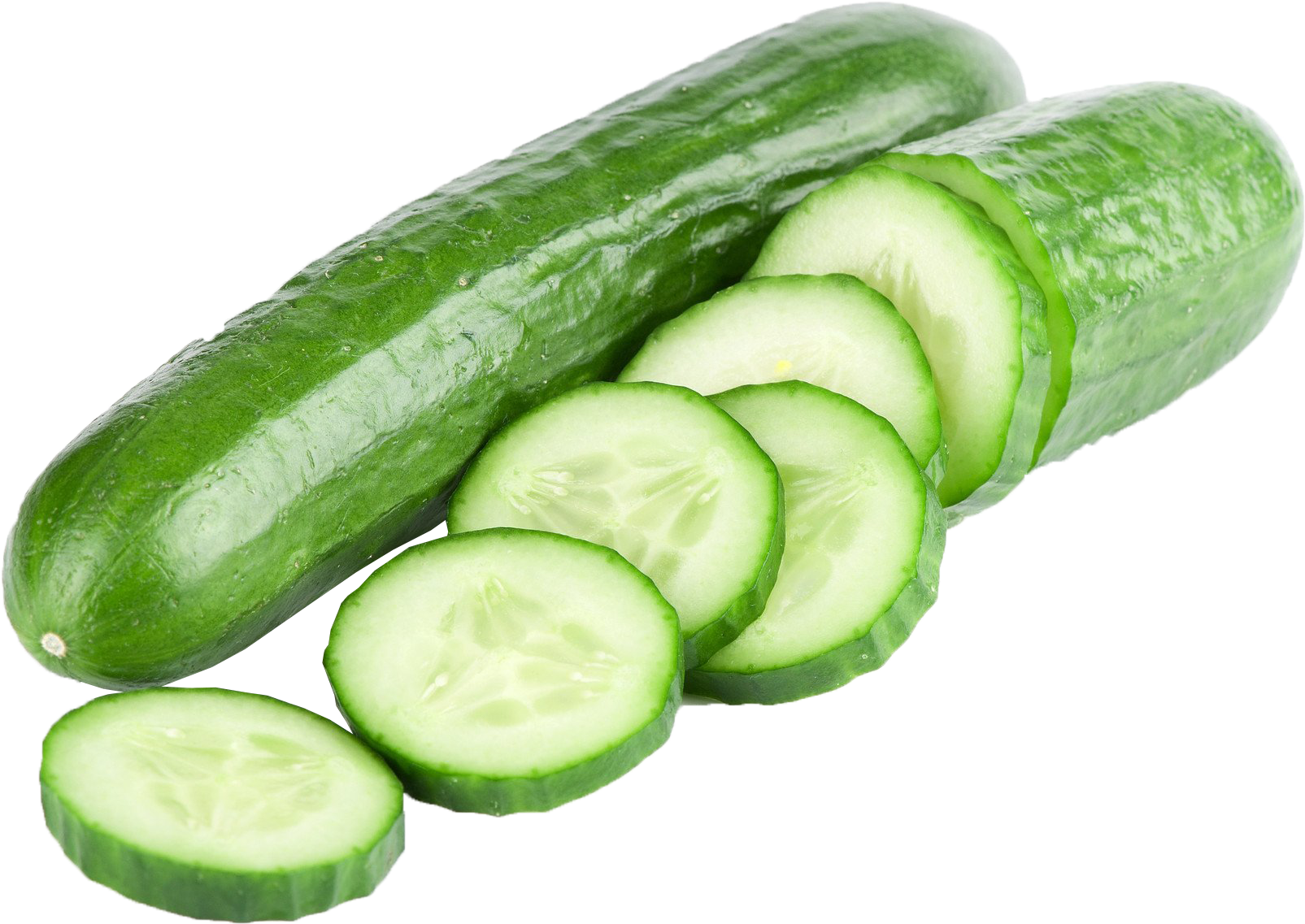 Fresh Cucumberand Slices.png PNG