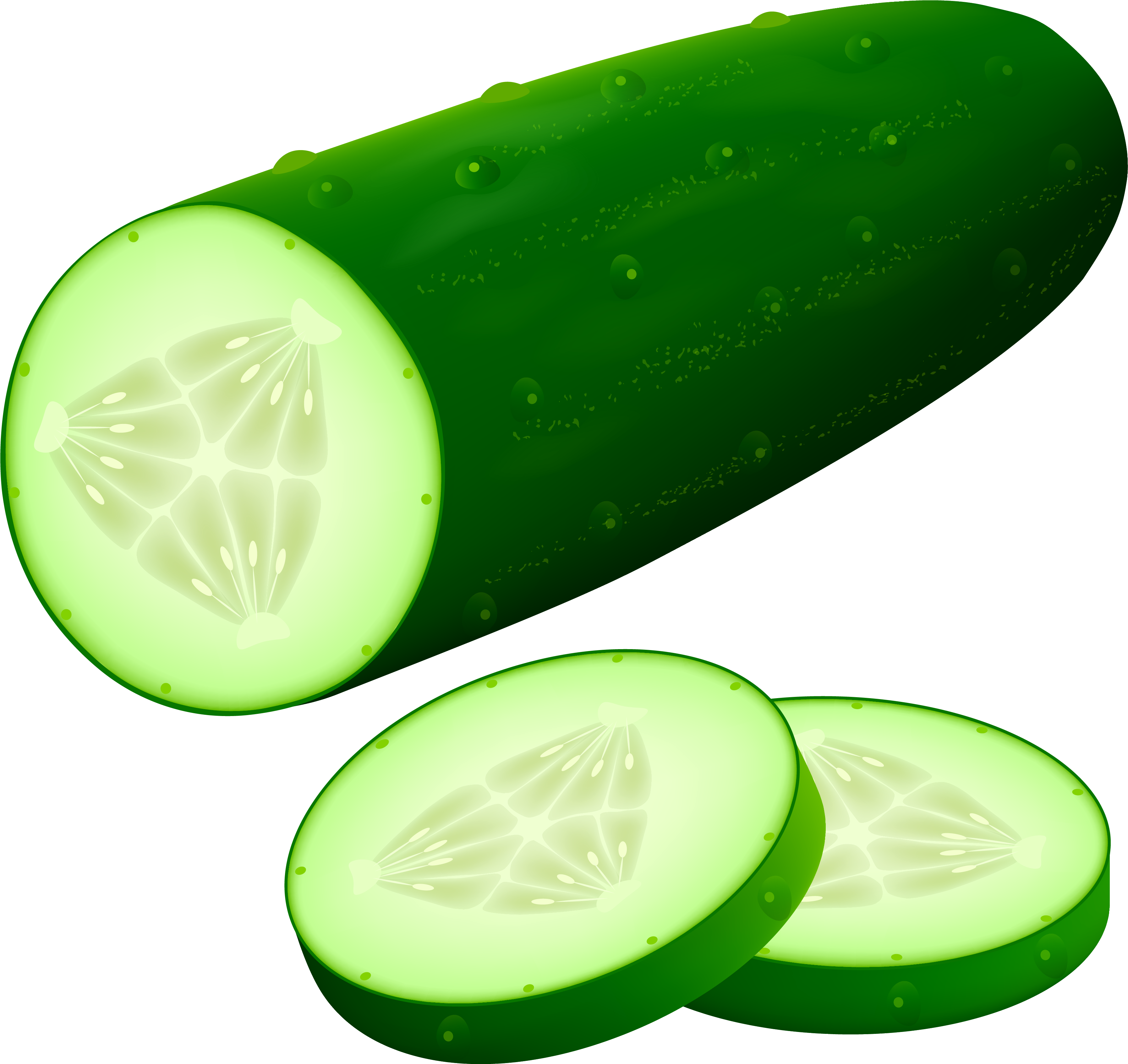 Fresh Cut Cucumber Graphic PNG