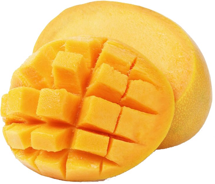 Fresh Cut Mango Fruit PNG