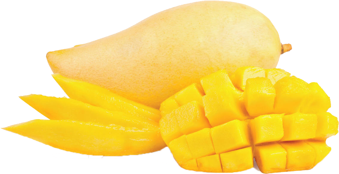 Fresh Cut Mango Slices PNG