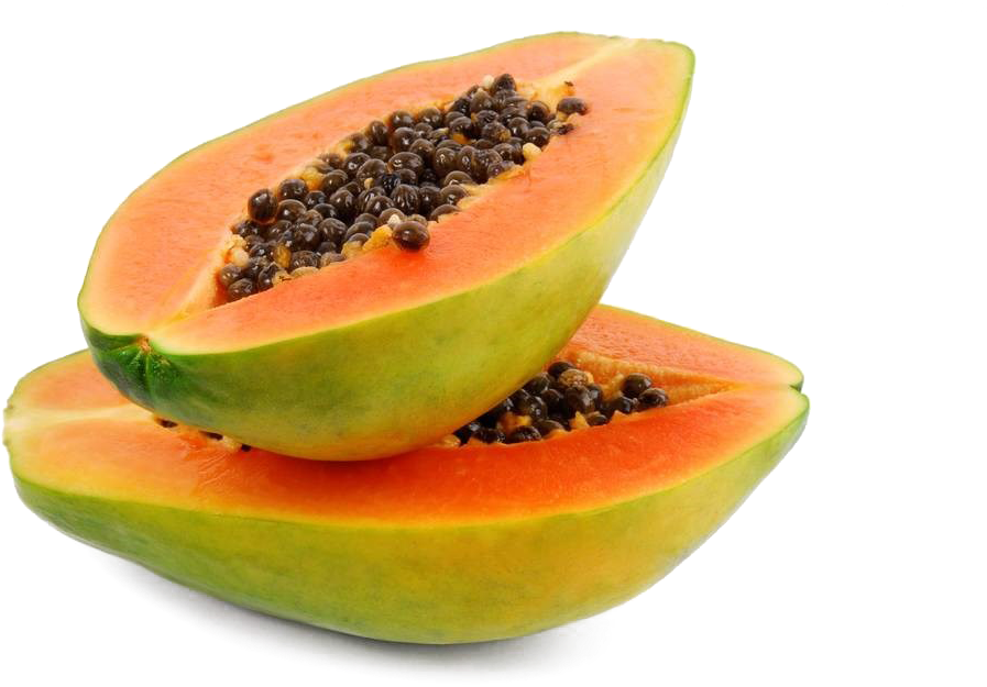 Fresh Cut Papaya Halves.png PNG