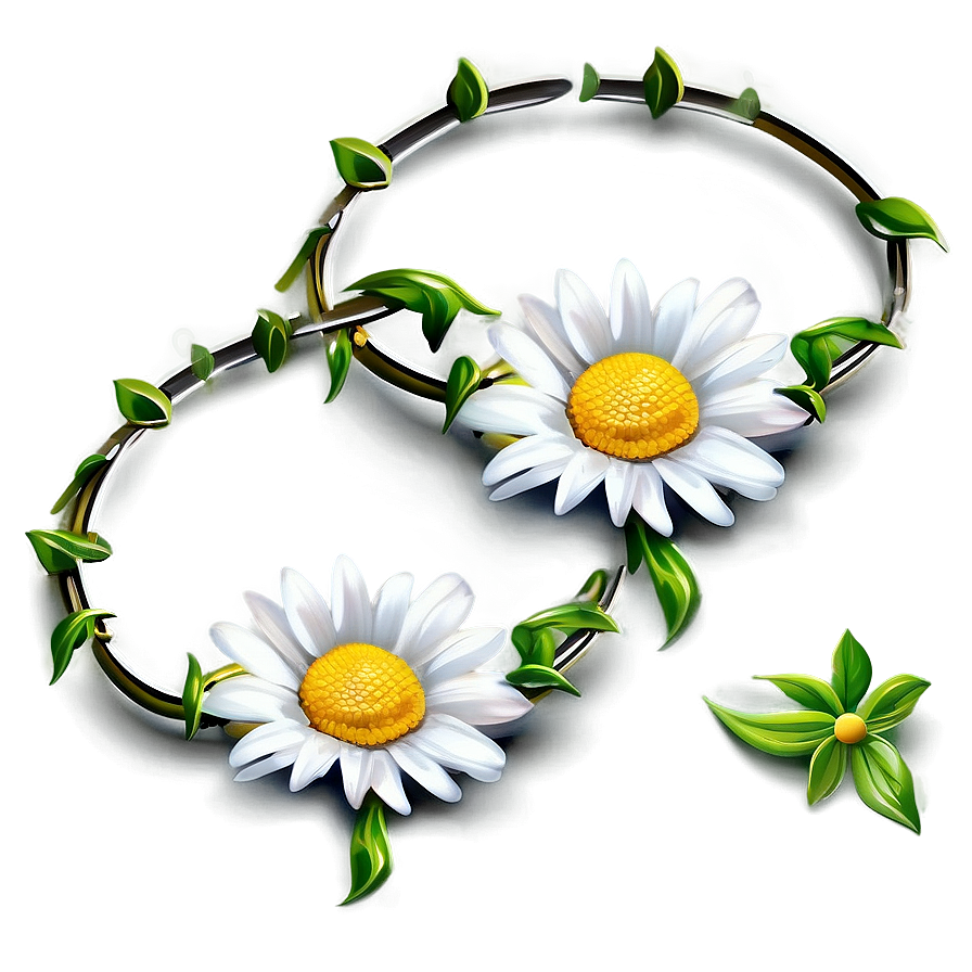 Fresh Daisy Chain Vector Png 4 PNG