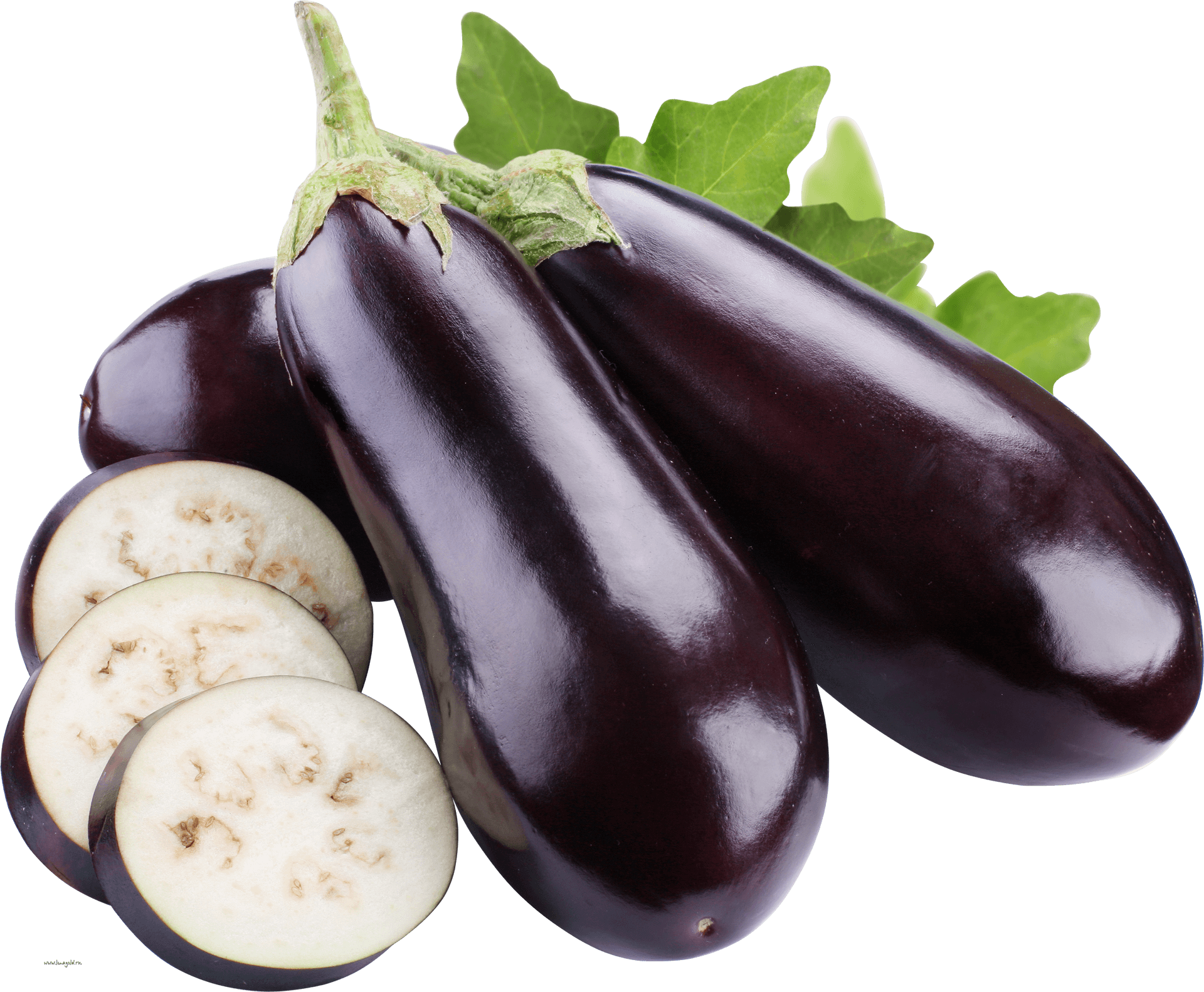Fresh Eggplantand Slices P N G PNG
