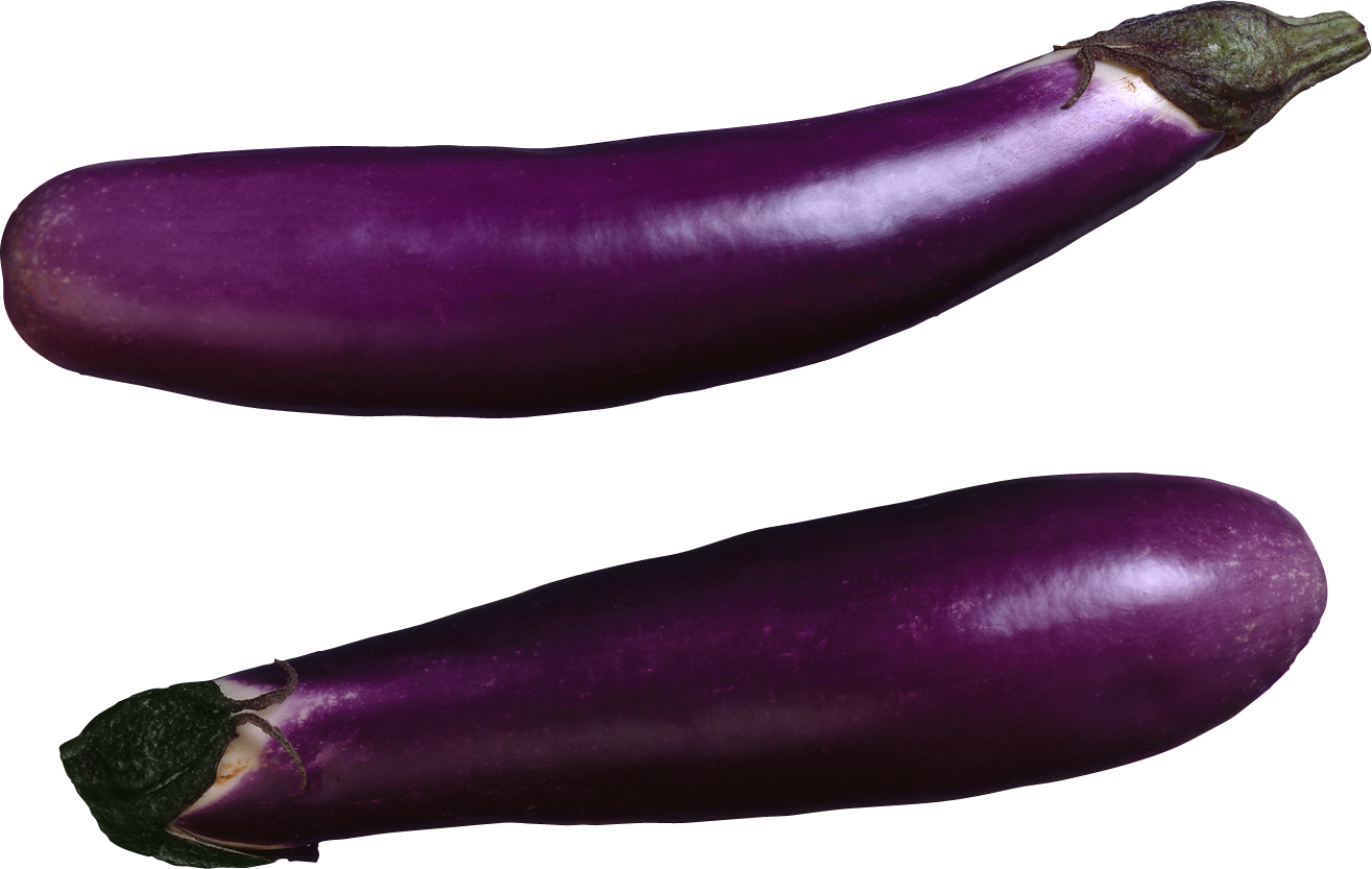 Fresh Eggplants Isolated PNG