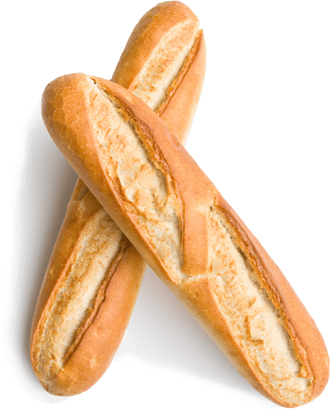 Fresh French Baguettes Isolated PNG