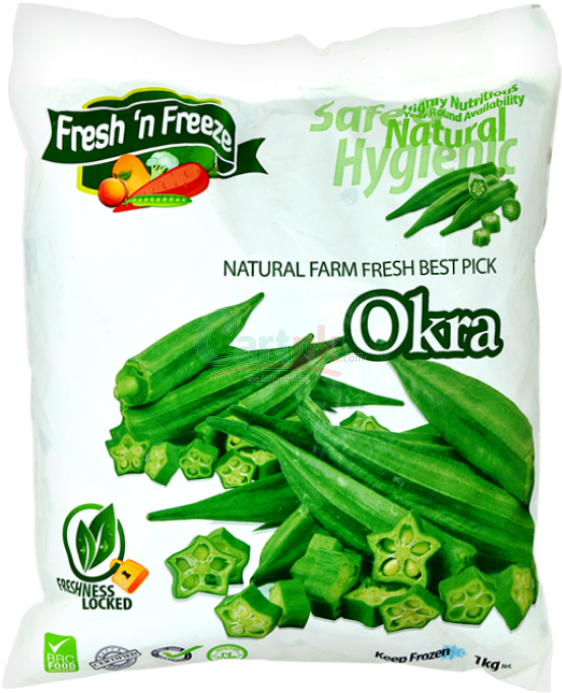 Fresh Frozen Okra Package PNG