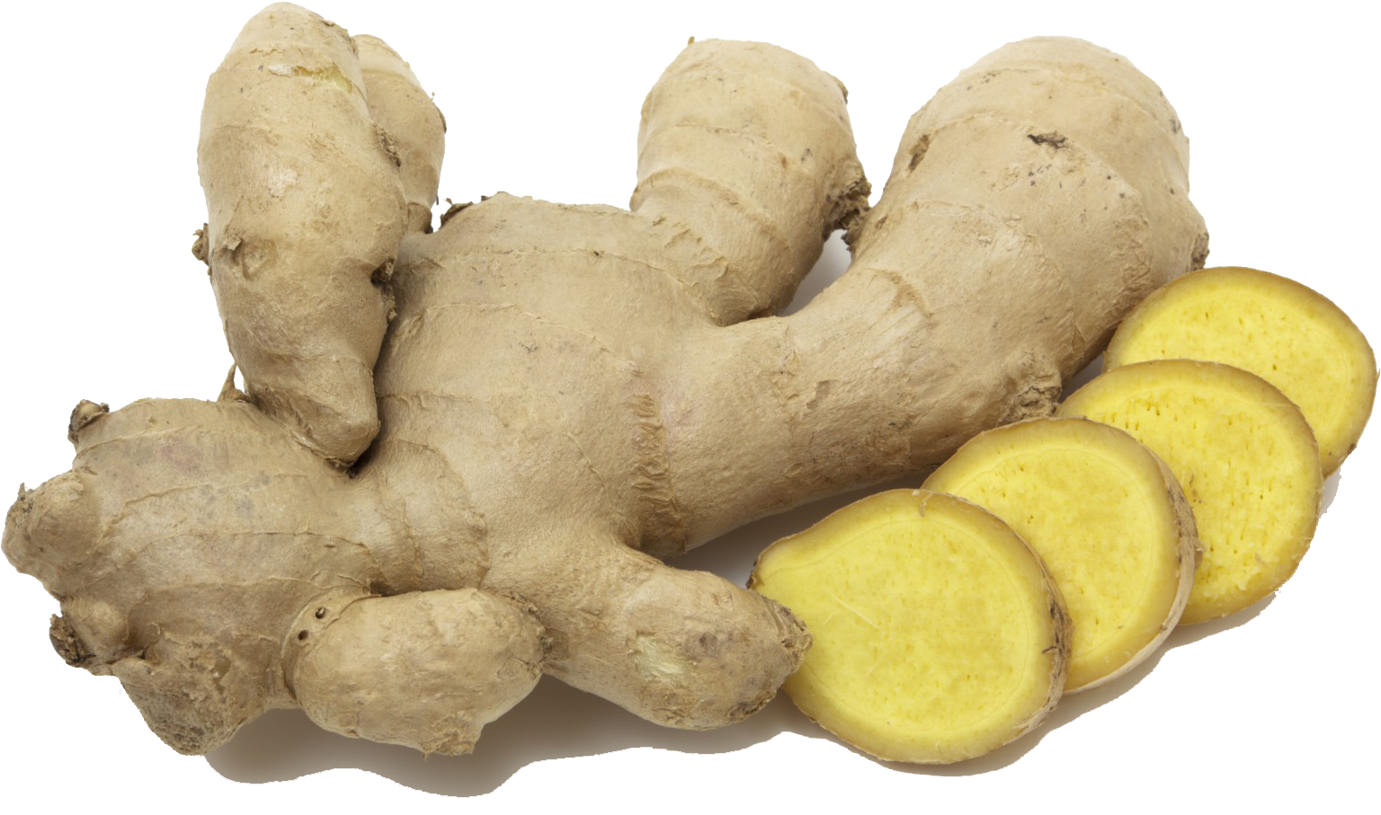 Fresh Ginger Rootand Slices.png PNG