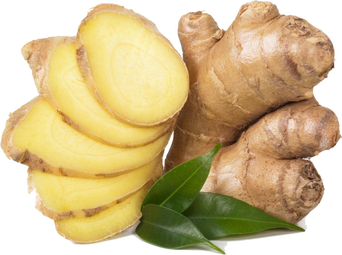 Fresh Ginger Rootand Slices.png PNG