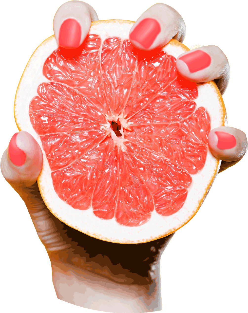 Fresh Grapefruit Heldin Hand PNG
