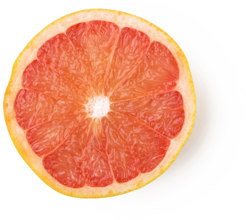 Fresh Grapefruit Slice Top View.png PNG
