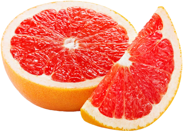 Fresh Grapefruit Sliceand Half PNG