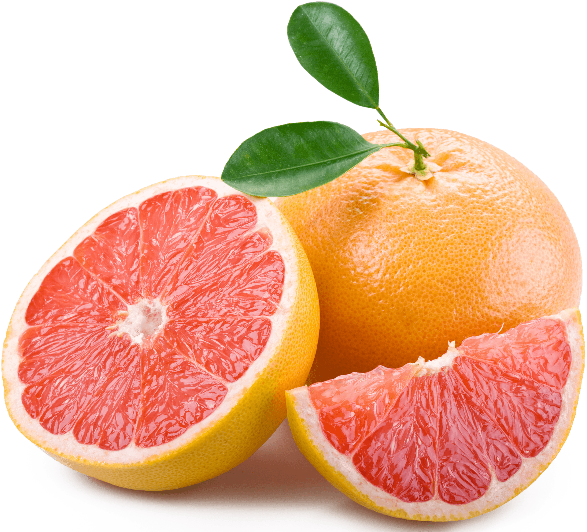 Fresh Grapefruit Slices Isolated PNG