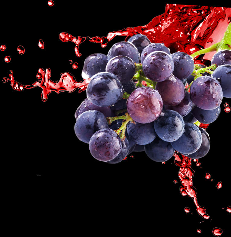 Fresh Grapes Juice Splash PNG