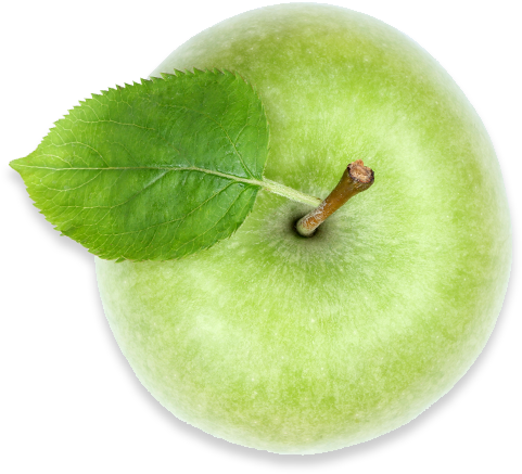 Fresh Green Applewith Leaf.png PNG