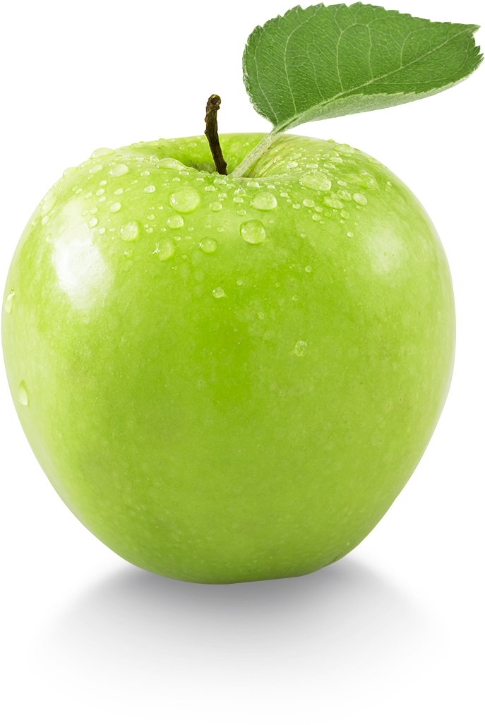 Fresh Green Applewith Water Droplets.png PNG