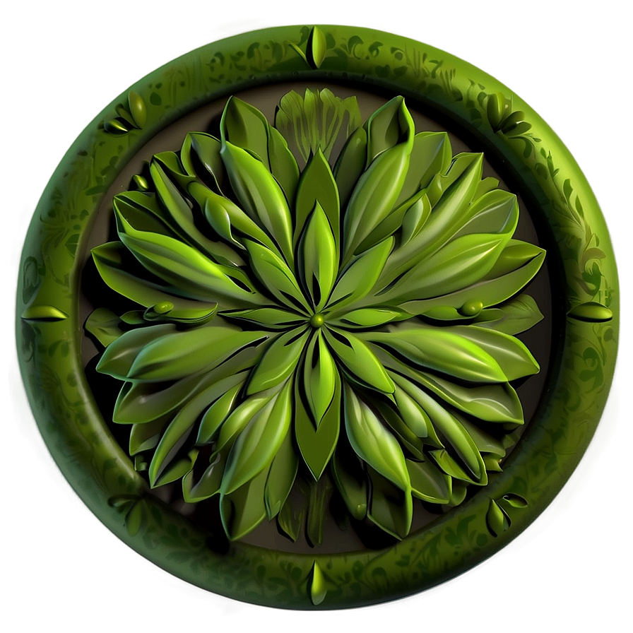 Fresh Green Flower Symbol Png 06202024 PNG