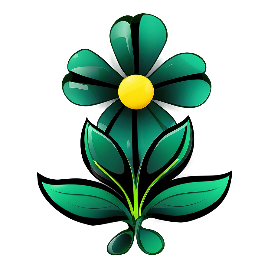 Fresh Green Flower Symbol Png Ngd9 PNG