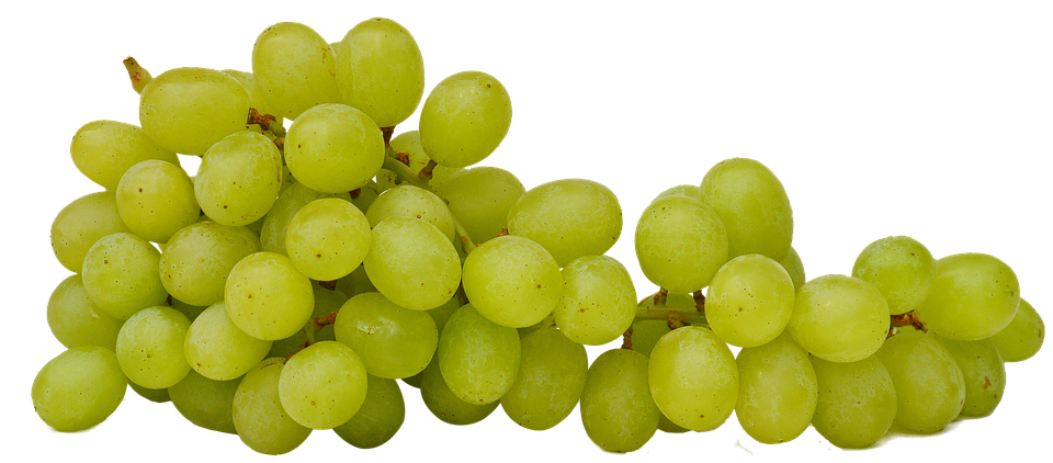 Fresh Green Grapes Cluster PNG